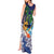 Tropical Christmas Polynesian Tank Maxi Dress Funny Surfing Pineapple Blue