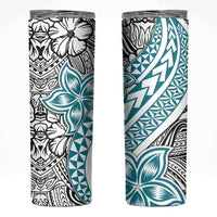 Turquoise Traditional Polynesian Tribal Tattoo Retro Skinny Tumbler LT9 Teal - Polynesian Pride
