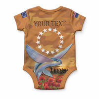 Cook Islands ANZAC Day Personalised Baby Onesie with Poppy Field LT9 - Polynesian Pride