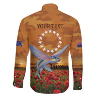 Cook Islands ANZAC Day Personalised Family Matching Short Sleeve Bodycon Dress and Hawaiian Shirt with Poppy Field LT9 - Polynesian Pride