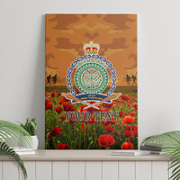 Niue ANZAC Day Personalised Canvas Wall Art with Poppy Field LT9 - Polynesian Pride