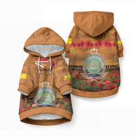 Niue ANZAC Day Personalised Pet Hoodie with Poppy Field LT9 Pullover Art - Polynesian Pride