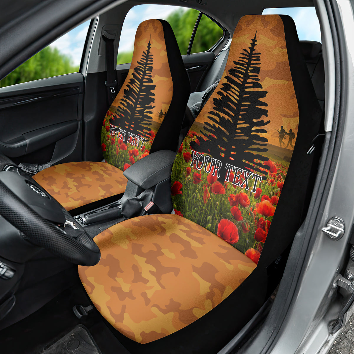 Norfolk Island ANZAC Day Personalised Car Seat Cover with Poppy Field LT9 - Polynesian Pride