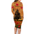 Norfolk Island ANZAC Day Personalised Family Matching Long Sleeve Bodycon Dress and Hawaiian Shirt with Poppy Field LT9 - Polynesian Pride