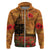 Norfolk Island ANZAC Day Personalised Hoodie with Poppy Field LT9 Zip Hoodie Art - Polynesian Pride