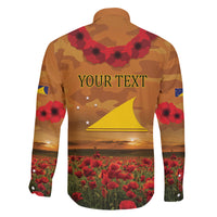 Tokelau ANZAC Day Personalised Family Matching Short Sleeve Bodycon Dress and Hawaiian Shirt with Poppy Field LT9 - Polynesian Pride