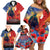 Tonga ANZAC Day Personalised Family Matching Off Shoulder Short Dress and Hawaiian Shirt Soldier Te Tau Manatui Kinautolu with Poppy Field LT9 - Polynesian Pride