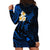 Hawaii Hoodie Dress Niihau Islands Polynesian Sunset Plumeria Blue Vibe LT9 - Polynesian Pride