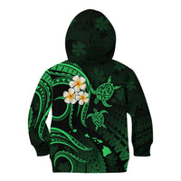Hawaii Kid Hoodie Niihau Islands Polynesian Sunset Plumeria Green Vibe LT9 - Polynesian Pride
