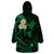 Hawaii Wearable Blanket Hoodie Niihau Islands Polynesian Sunset Plumeria Green Vibe LT9 - Polynesian Pride