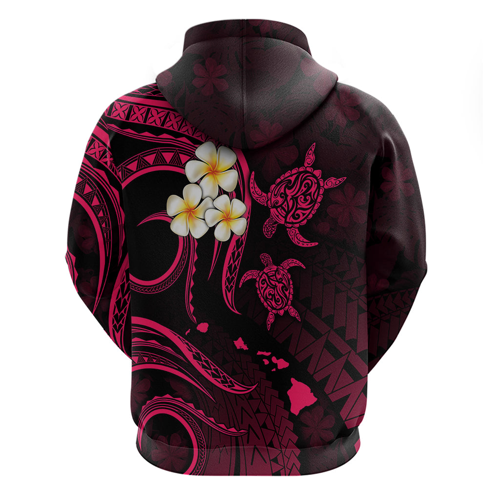 Hawaii Hoodie Niihau Islands Polynesian Sunset Plumeria Pink Vibe LT9 - Polynesian Pride