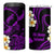 Hawaii Ni'ihau Islands Pacific Plumeria 4 in 1 Can Cooler Tumbler Purple Polynesian Tattoo