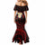 Polynesian Hawaii Mermaid Dress Niihau Islands with Pacific Plumeria Red Vibe LT9 - Polynesian Pride