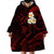 Polynesian Hawaii Wearable Blanket Hoodie Niihau Islands with Pacific Plumeria Red Vibe LT9 - Polynesian Pride