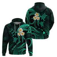 Polynesian Hawaii Hoodie Niihau Islands with Pacific Plumeria Turquoise Vibe LT9 - Polynesian Pride