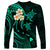 Polynesian Hawaii Long Sleeve Shirt Niihau Islands with Pacific Plumeria Turquoise Vibe LT9 - Polynesian Pride