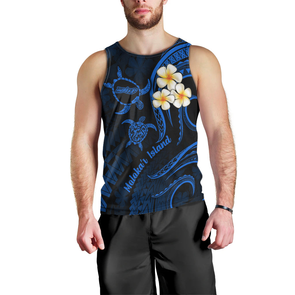 Hawaii Men Tank Top Molokai Islands Polynesian Sunset Plumeria Blue Vibe LT9 - Polynesian Pride