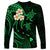 Hawaii Long Sleeve Shirt Molokai Islands Polynesian Sunset Plumeria Green Vibe LT9 - Polynesian Pride