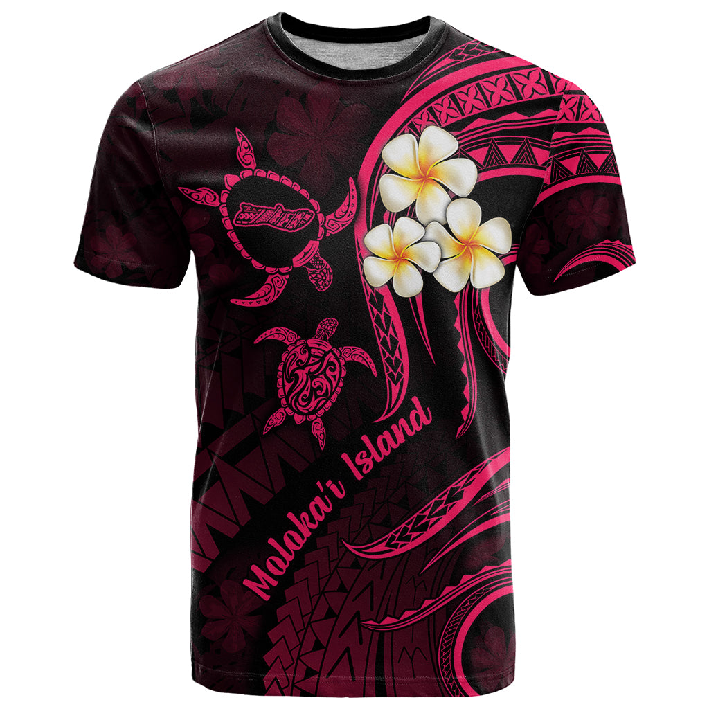 Hawaii T Shirt Molokai Islands Polynesian Sunset Plumeria Pink Vibe LT9 Pink - Polynesian Pride