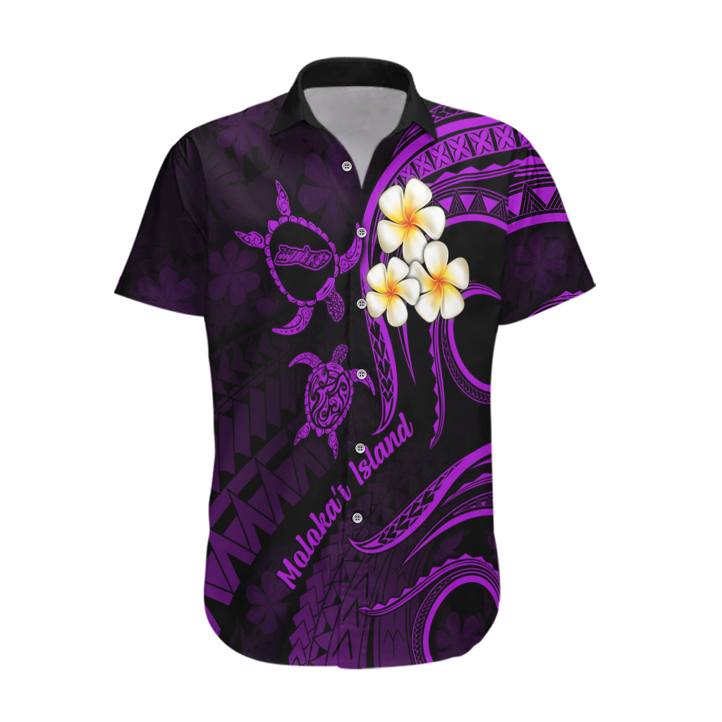 Polynesian Hawaii Hawaiian Shirt Molokai Islands with Pacific Plumeria Purple Vibe LT9 Purple - Polynesian Pride