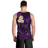 Polynesian Hawaii Men Tank Top Molokai Islands with Pacific Plumeria Purple Vibe LT9 - Polynesian Pride