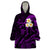 Polynesian Hawaii Wearable Blanket Hoodie Molokai Islands with Pacific Plumeria Purple Vibe LT9 One Size Purple - Polynesian Pride