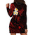 Polynesian Hawaii Hoodie Dress Molokai Islands with Pacific Plumeria Red Vibe LT9 - Polynesian Pride