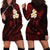 Polynesian Hawaii Hoodie Dress Molokai Islands with Pacific Plumeria Red Vibe LT9 - Polynesian Pride