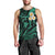 Polynesian Hawaii Men Tank Top Molokai Islands with Pacific Plumeria Turquoise Vibe LT9 - Polynesian Pride