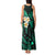 Polynesian Hawaii Tank Maxi Dress Molokai Islands with Pacific Plumeria Turquoise Vibe LT9 - Polynesian Pride