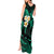 Polynesian Hawaii Tank Maxi Dress Molokai Islands with Pacific Plumeria Turquoise Vibe LT9 - Polynesian Pride