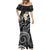 Polynesian Hawaii Mermaid Dress Molokai Islands with Pacific Plumeria White Vibe LT9 - Polynesian Pride