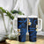 Hawaii Molokaʻi Islands Pacific Plumeria Tumbler With Handle Blue Polynesian Tattoo