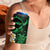 Hawaii Molokaʻi Islands Pacific Plumeria 4 in 1 Can Cooler Tumbler Green Polynesian Tattoo