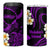 Hawaii Molokaʻi Islands Pacific Plumeria 4 in 1 Can Cooler Tumbler Purple Polynesian Tattoo