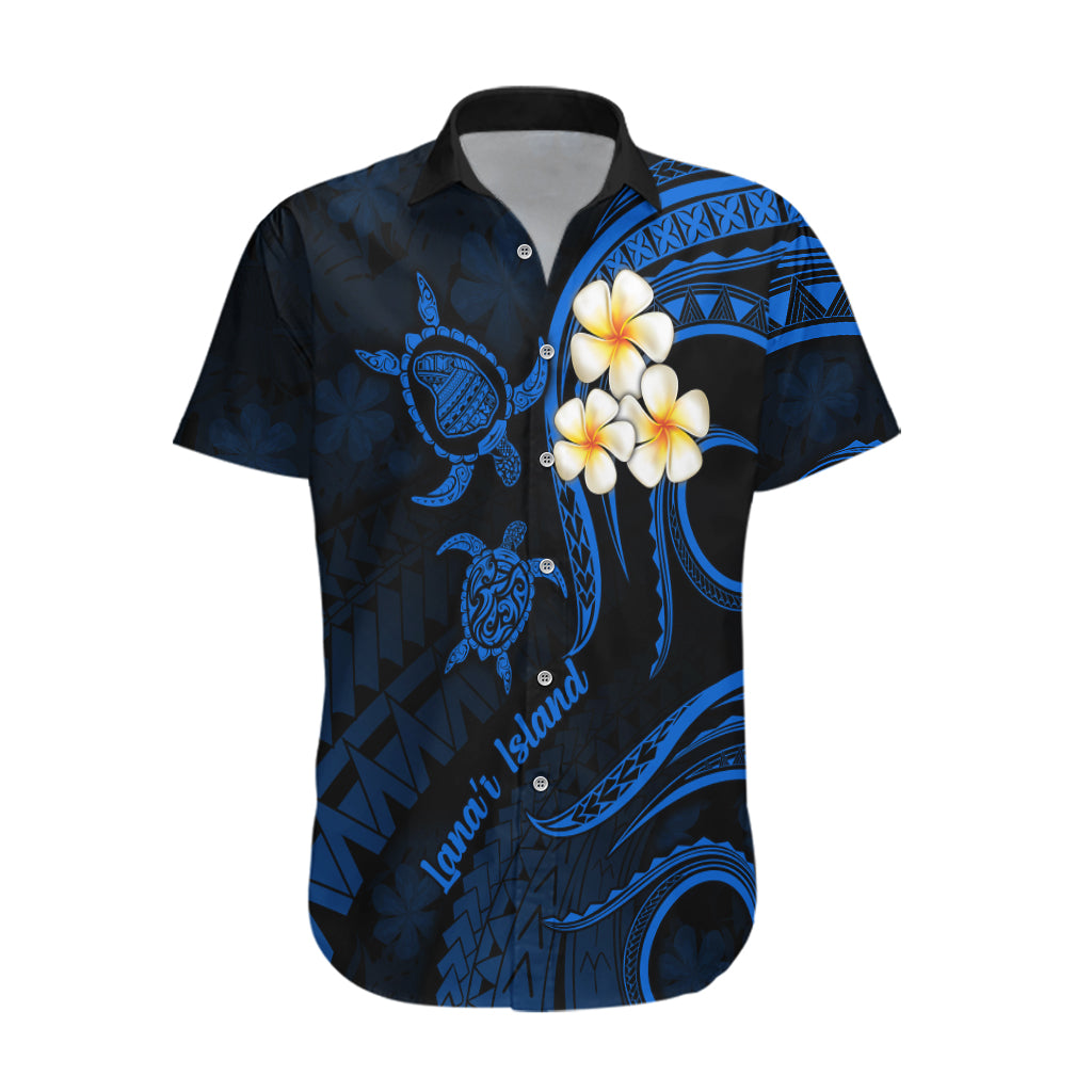 Hawaii Hawaiian Shirt Lanai Islands Polynesian Sunset Plumeria Blue Vibe LT9 Blue - Polynesian Pride