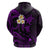 Polynesian Hawaii Hoodie Lanai Islands with Pacific Plumeria Purple Vibe LT9 - Polynesian Pride