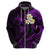 Polynesian Hawaii Hoodie Lanai Islands with Pacific Plumeria Purple Vibe LT9 - Polynesian Pride