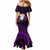 Polynesian Hawaii Mermaid Dress Lanai Islands with Pacific Plumeria Purple Vibe LT9 - Polynesian Pride