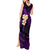 Polynesian Hawaii Tank Maxi Dress Lanai Islands with Pacific Plumeria Purple Vibe LT9 - Polynesian Pride