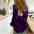 Polynesian Hawaii Women Casual Shirt Lanai Islands with Pacific Plumeria Purple Vibe LT9 - Polynesian Pride