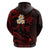 Polynesian Hawaii Hoodie Lanai Islands with Pacific Plumeria Red Vibe LT9 - Polynesian Pride