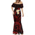 Polynesian Hawaii Mermaid Dress Lanai Islands with Pacific Plumeria Red Vibe LT9 - Polynesian Pride