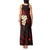 Polynesian Hawaii Tank Maxi Dress Lanai Islands with Pacific Plumeria Red Vibe LT9 - Polynesian Pride