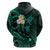 Polynesian Hawaii Hoodie Lanai Islands with Pacific Plumeria Turquoise Vibe LT9 - Polynesian Pride