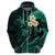 Polynesian Hawaii Hoodie Lanai Islands with Pacific Plumeria Turquoise Vibe LT9 - Polynesian Pride