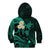 Polynesian Hawaii Kid Hoodie Lanai Islands with Pacific Plumeria Turquoise Vibe LT9 - Polynesian Pride
