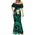 Polynesian Hawaii Mermaid Dress Lanai Islands with Pacific Plumeria Turquoise Vibe LT9 - Polynesian Pride