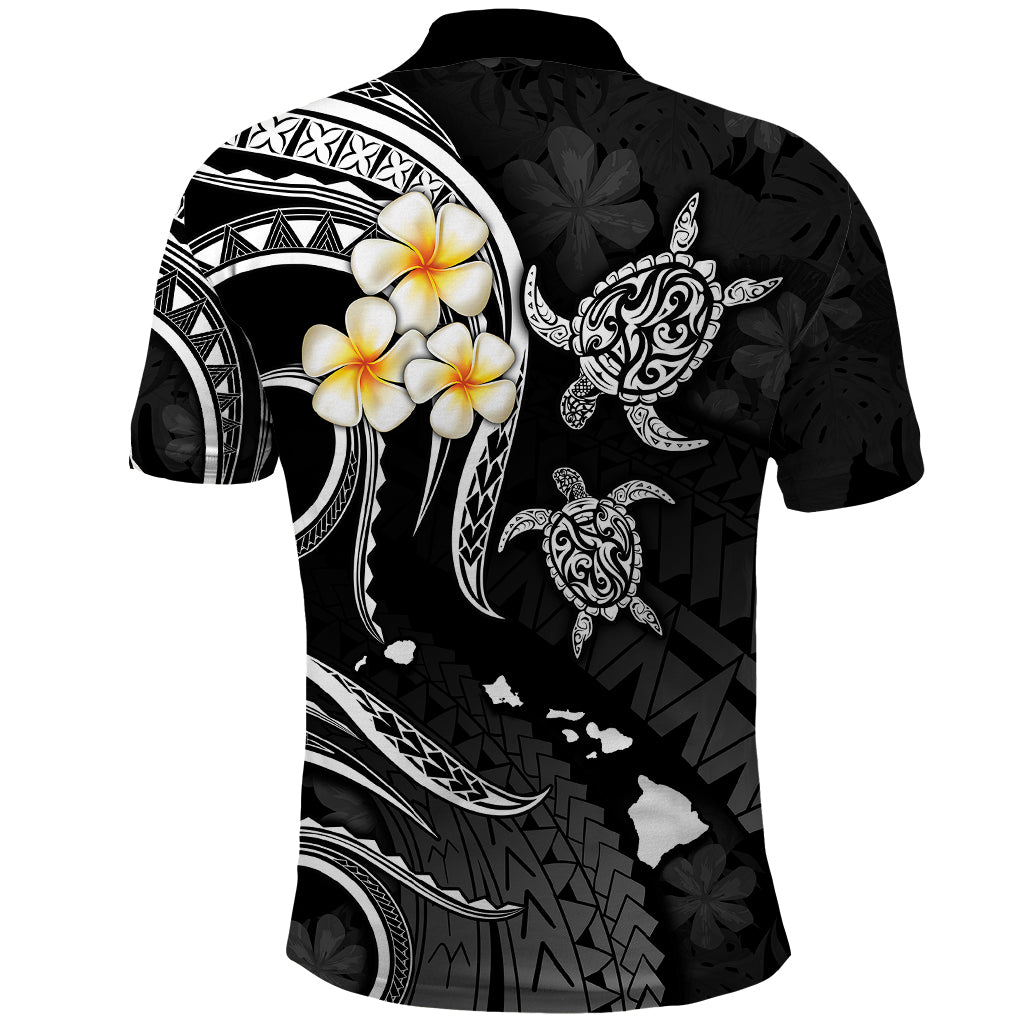 Polynesian Hawaii Polo Shirt Lanai Islands with Pacific Plumeria White Vibe LT9 - Polynesian Pride
