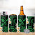 Hawaii Lanaʻi Islands Pacific Plumeria 4 in 1 Can Cooler Tumbler Green Polynesian Tattoo